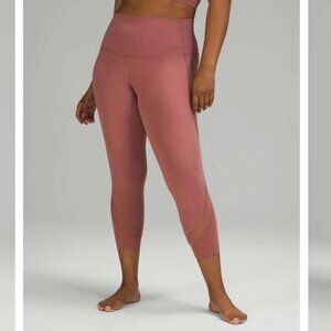 Lululemon Wunder Under HR Crop 23" Scallop Full-On Luxtreme Spiced Chai - Size 0
